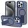 Custodia per iPhone 15 Pro Max con supporto invisibile e MagSafe (blu)