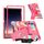 Custodia ibrida in silicone per tablet PC con supporto a forma di bullone per Samsung Galaxy Tab S10+ / S9+ (rosa mimetica rossa) Custodia ibrida in silicone per tablet PC con supporto a forma di bullone per Samsung Galaxy Tab S10+ / S9+ (rosa mimetica rossa)