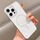 Custodia per telefono MagSafe trasparente per PC con mezza cornice per iPhone 16 Pro (bianca)
