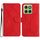 Custodia in pelle goffrata con cuciture per Motorola Edge 60 5G (rossa)