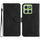Custodia in pelle goffrata con cuciture per Motorola Edge 60 5G (nera)