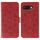 Custodia in pelle per telefono con motivo in rilievo Sun Mandala per Google Pixel 9a (rosso) Custodia in pelle per telefono con motivo in rilievo Sun Mandala per Google Pixel 9a (rosso)