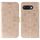 Custodia in pelle per telefono con motivo in rilievo Sun Mandala per Google Pixel 9a (oro rosa) Custodia in pelle per telefono con motivo in rilievo Sun Mandala per Google Pixel 9a (oro rosa)