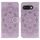Custodia in pelle per telefono con motivo in rilievo Sun Mandala per Google Pixel 9a (viola) Custodia in pelle per telefono con motivo in rilievo Sun Mandala per Google Pixel 9a (viola)
