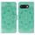 Custodia in pelle per telefono con motivo in rilievo Sun Mandala per Google Pixel 9a (verde) Custodia in pelle per telefono con motivo in rilievo Sun Mandala per Google Pixel 9a (verde)