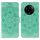 Custodia in pelle per Realme 14 Pro con motivo in rilievo Sun Mandala (verde) Custodia in pelle per Realme 14 Pro con motivo in rilievo Sun Mandala (verde)