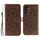 Custodia in pelle con motivo in rilievo Sun Mandala per Samsung Galaxy A36 (marrone)