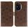Custodia in pelle per telefono con motivo a rilievo Mandala solare per Honor 400 (marrone) Custodia in pelle per telefono con motivo a rilievo Mandala solare per Honor 400 (marrone)