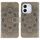 Custodia in pelle con motivo in rilievo Mandala solare per Honor 400 Lite (grigio) Custodia in pelle con motivo in rilievo Mandala solare per Honor 400 Lite (grigio)