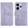 Custodia in pelle flip con motivo a farfalla in rilievo per Redmi 13x (viola) Custodia in pelle flip con motivo a farfalla in rilievo per Redmi 13x (viola)