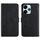 Custodia in pelle flip con motivo a farfalla per Redmi 13x (nera)