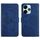 Custodia in pelle flip con motivo a farfalla per Redmi 13x (blu)