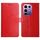 Custodia a libro in pelle con motivo a Y per Infinix Note 50x 5G (rossa)