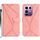 Custodia in pelle goffrata con cuciture per Infinix Note 50x 5G (rosa)