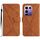 Custodia in pelle goffrata con cuciture per Infinix Note 50x 5G (marrone)