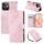 Custodia in pelle con 3 slot per carte di credito e motivo a fiori di rosa per OPPO A3X 5G India / 4G / A3 Global (rosa) Custodia in pelle con 3 slot per carte di credito e motivo a fiori di rosa per OPPO A3X 5G India / 4G / A3 Global (rosa)