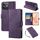 Custodia in pelle con 3 slot per carte di credito e motivo a fiori di rosa per OPPO A3X 5G India / 4G / A3 Global (viola scuro) Custodia in pelle con 3 slot per carte di credito e motivo a fiori di rosa per OPPO A3X 5G India / 4G / A3 Global (viola scuro)