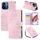 Custodia in pelle con 3 slot per carte di credito e motivo a fiori di rosa per Redmi 11A 4G Global (rosa) Custodia in pelle con 3 slot per carte di credito e motivo a fiori di rosa per Redmi 11A 4G Global (rosa)