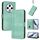 Custodia in pelle retrò con fibbia a giunzione per Tecno Spark 30 4G (menta)