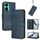 Custodia in pelle retrò con fibbia a giunzione per Tecno Camon 19/19 Pro 5G (blu scuro)