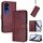 Custodia in pelle retrò con fibbia a sgancio rapido per Tecno Pova 4 Pro (rosso vino) Custodia in pelle retrò con fibbia a sgancio rapido per Tecno Pova 4 Pro (rosso vino)