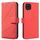 Custodia in pelle con motivo geometrico RFID per Samsung Galaxy A22 4G (rossa)