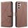 Custodia in pelle con motivo geometrico RFID per Samsung Galaxy A55 (marrone) Custodia in pelle con motivo geometrico RFID per Samsung Galaxy A55 (marrone)