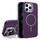 Custodia per iPhone 12 Pro Max con supporto per obiettivo in silicone organico MagSafe (viola) Custodia per iPhone 12 Pro Max con supporto per obiettivo in silicone organico MagSafe (viola)