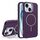Custodia per iPhone 15 con supporto per obiettivo in silicone organico MagSafe (viola) Custodia per iPhone 15 con supporto per obiettivo in silicone organico MagSafe (viola)