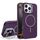 Custodia per iPhone 16 Pro con supporto per obiettivo in silicone organico MagSafe (viola)