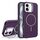 Custodia per iPhone 16 con supporto per obiettivo in silicone organico MagSafe (viola) Custodia per iPhone 16 con supporto per obiettivo in silicone organico MagSafe (viola)