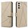 Custodia in pelle con motivo geometrico RFID per Samsung Galaxy A56 (beige) Custodia in pelle con motivo geometrico RFID per Samsung Galaxy A56 (beige)