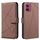 Custodia in pelle con motivo geometrico RFID per Motorola Moto G55 5G (marrone) Custodia in pelle con motivo geometrico RFID per Motorola Moto G55 5G (marrone)