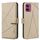 Custodia in pelle con motivo geometrico RFID per Motorola Moto G55 5G (beige) Custodia in pelle con motivo geometrico RFID per Motorola Moto G55 5G (beige)