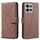 Custodia in pelle con motivo geometrico RFID per Motorola Moto G75 (marrone) Custodia in pelle con motivo geometrico RFID per Motorola Moto G75 (marrone)
