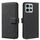 Custodia in pelle con motivo geometrico RFID per Motorola Moto G75 (nera)