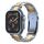 Cinturino in titanio staccabile con fibbia a forma di tartaruga a T per Apple Watch da 46 mm / 49 mm / 45 mm / 44 mm (blu/oro) Cinturino in titanio staccabile con fibbia a forma di tartaruga a T per Apple Watch da 46 mm / 49 mm / 45 mm / 44 mm (blu/oro)
