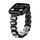 Cinturino per Apple Watch 42 mm / 41 mm / 40 mm / 38 mm con fibbia a farfalla e piccoli diamanti quadrati (nero) Cinturino per Apple Watch 42 mm / 41 mm / 40 mm / 38 mm con fibbia a farfalla e piccoli diamanti quadrati (nero)