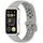Cinturino in silicone con foro rotondo e testa in metallo per Huawei Band 10/9/8 (grigio)