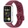 Cinturino in silicone per Huawei Band 10/9/8 con testa in metallo e foro rotondo (rosso vino)