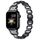 Cinturino in acciaio con diamanti ovali per Apple Watch da 42 mm / 41 mm / 40 mm / 38 mm (nero) Cinturino in acciaio con diamanti ovali per Apple Watch da 42 mm / 41 mm / 40 mm / 38 mm (nero)