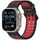 Cinturino per Apple Watch 46mm / 49mm / 45mm / 44mm in silicone bicolore con doppia fila di fori (nero e rosso) Cinturino per Apple Watch 46mm / 49mm / 45mm / 44mm in silicone bicolore con doppia fila di fori (nero e rosso)