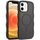 For iPhone 12 Skin Feel Wave Texture MagSafe Phone Case(Black)