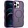 For iPhone 12 Pro Max Skin Feel Wave Texture MagSafe Phone Case(Purple)