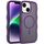 For iPhone 14 Plus Skin Feel Wave Texture MagSafe Phone Case(Purple)