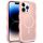 For iPhone 14 Pro Skin Feel Wave Texture MagSafe Phone Case(Pink)
