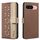 For Google Pixel 8 Pro Splicing Color Hollow Flower Pattern RFID Leather Phone Case(Brown) For Google Pixel 8 Pro Splicing Color Hollow Flower Pattern RFID Leather Phone Case(Brown)