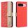 For Google Pixel 8 Pro Splicing Color Hollow Flower Pattern RFID Leather Phone Case(Red) For Google Pixel 8 Pro Splicing Color Hollow Flower Pattern RFID Leather Phone Case(Red)