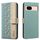 For Google Pixel 8A Splicing Color Hollow Flower Pattern RFID Leather Phone Case(Green) For Google Pixel 8A Splicing Color Hollow Flower Pattern RFID Leather Phone Case(Green)
