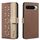 For Google Pixel 8 Splicing Color Hollow Flower Pattern RFID Leather Phone Case(Brown) For Google Pixel 8 Splicing Color Hollow Flower Pattern RFID Leather Phone Case(Brown)